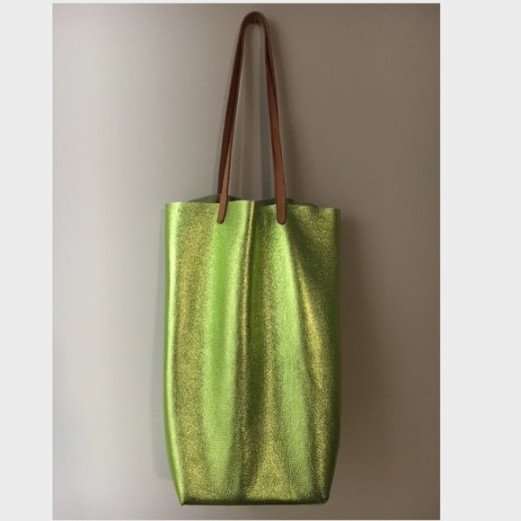 Basil Racuk Metalic Leather Tote Bag - Picture 2 of 3